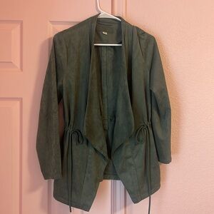Blank NYC Green Suede Jacket
